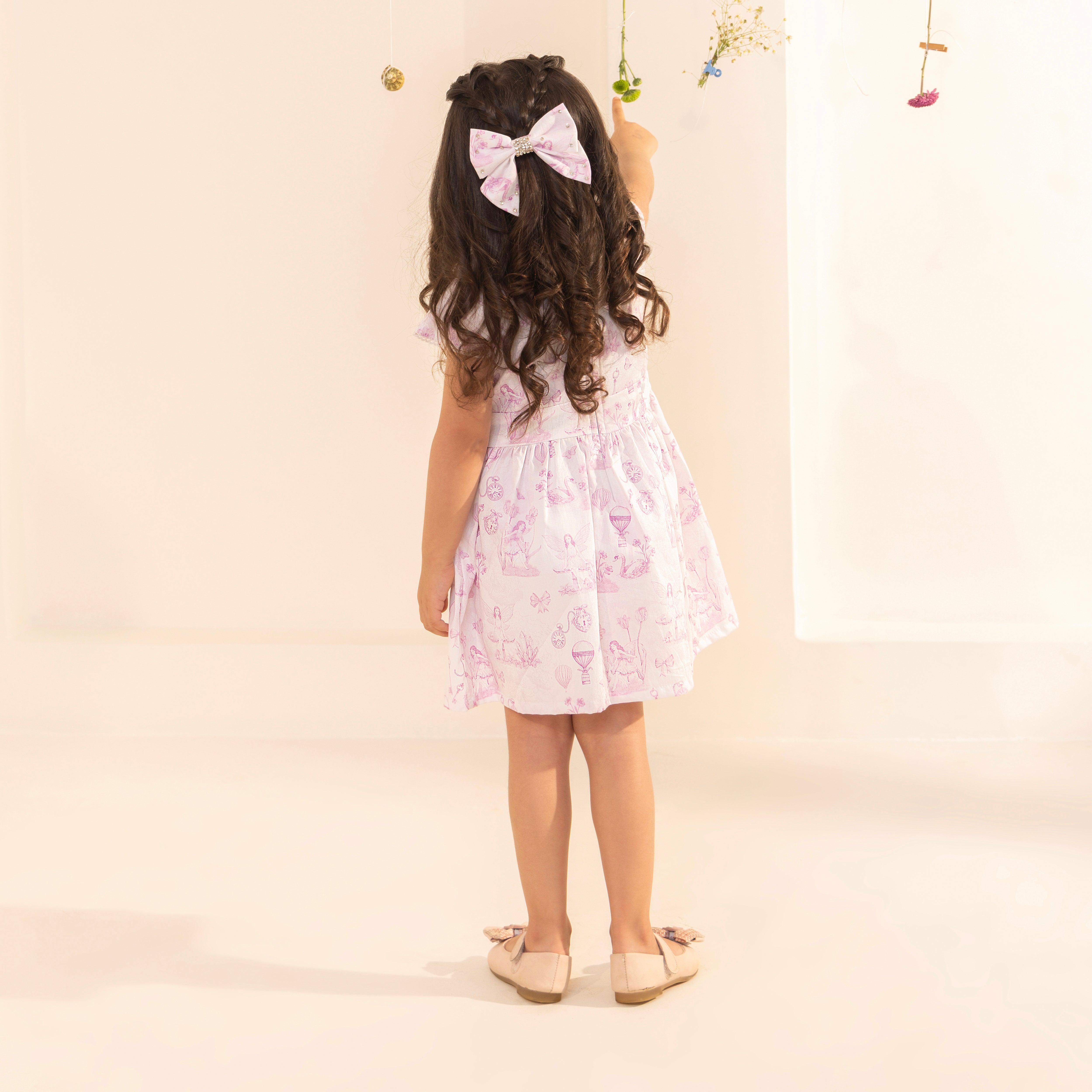 Vivi Lilac Toile Summer Dress - Bibbity Bobbity