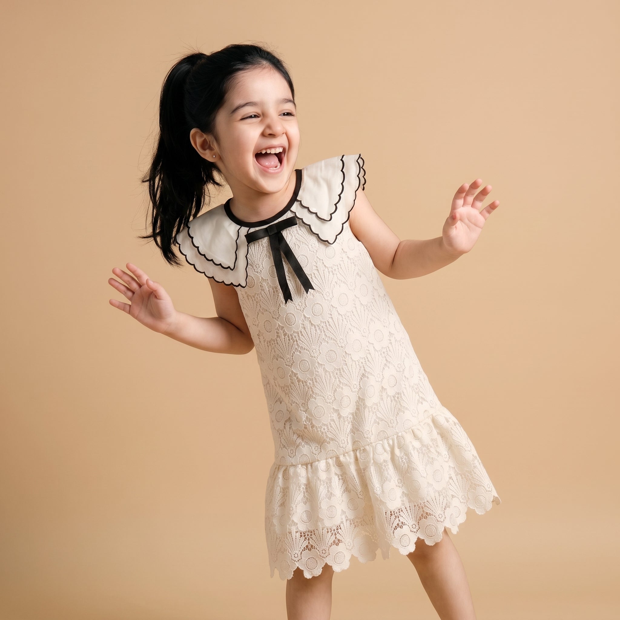 Zoe White Lace Dress - Bibbity Bobbity