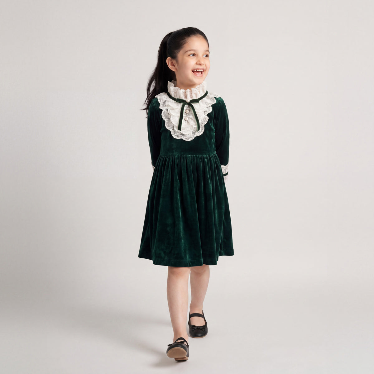 Gabriel Green Velvet Dress