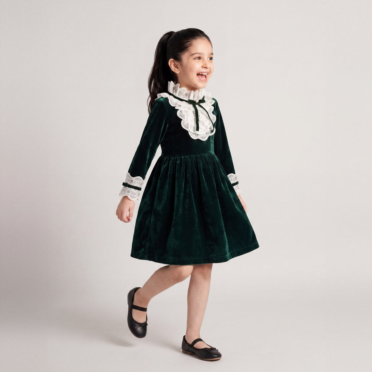 Gabriel Green Velvet Dress